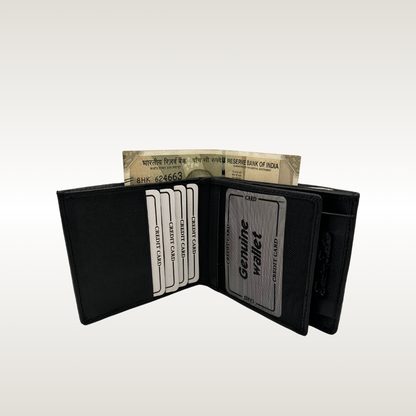 HawkBros Sophisticated Leather Wallet with 12 Card Slots