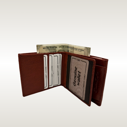 HawkBros Sophisticated Leather Wallet with 12 Card Slots