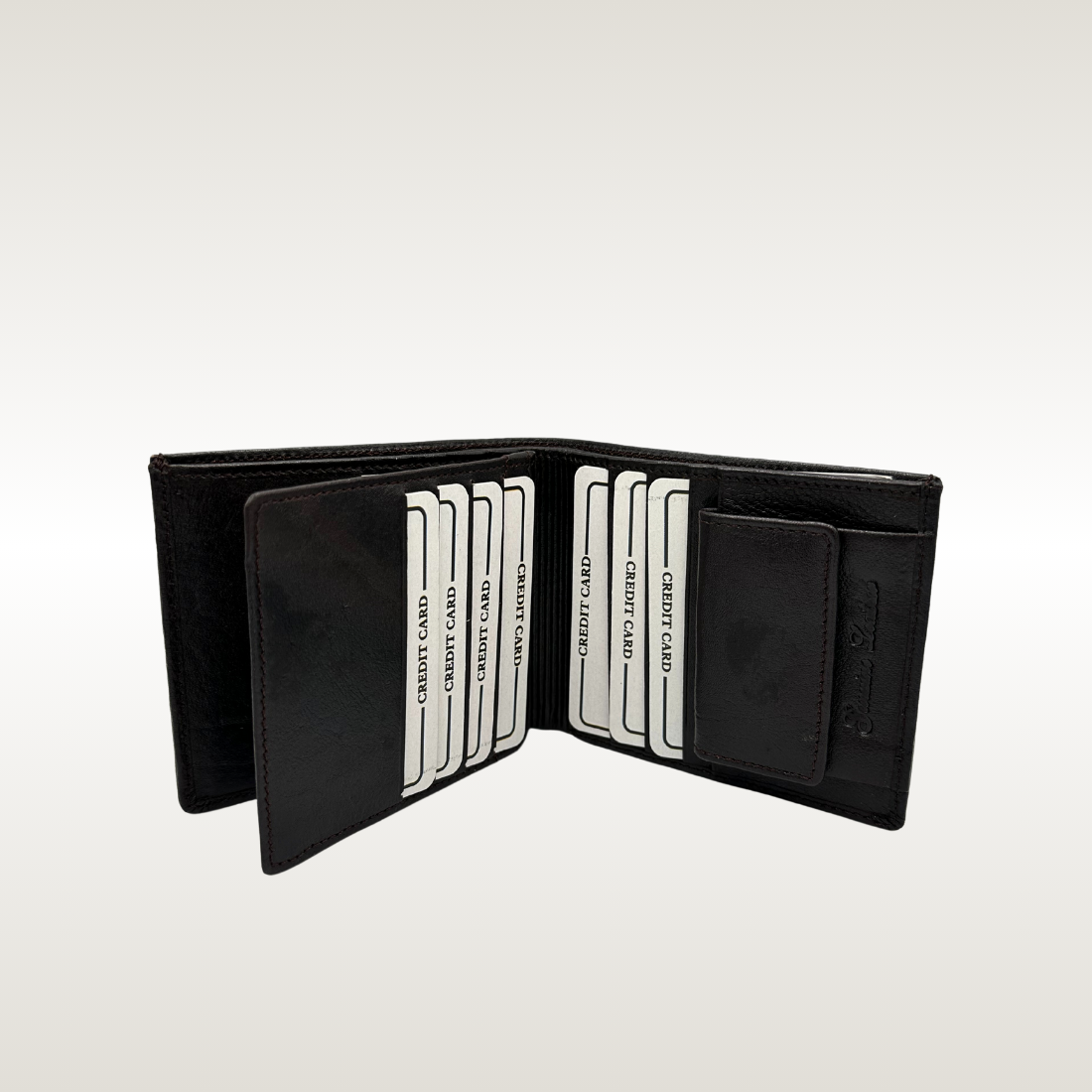 HawkBros Sophisticated Leather Wallet with 12 Card Slots