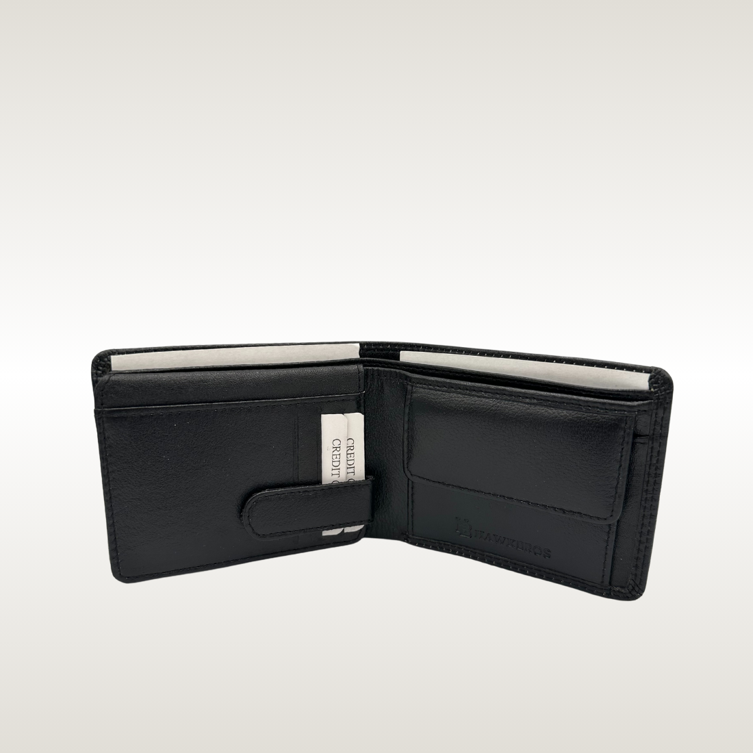 HawkBros Sophisticated Leather Wallet with Coin Pocket