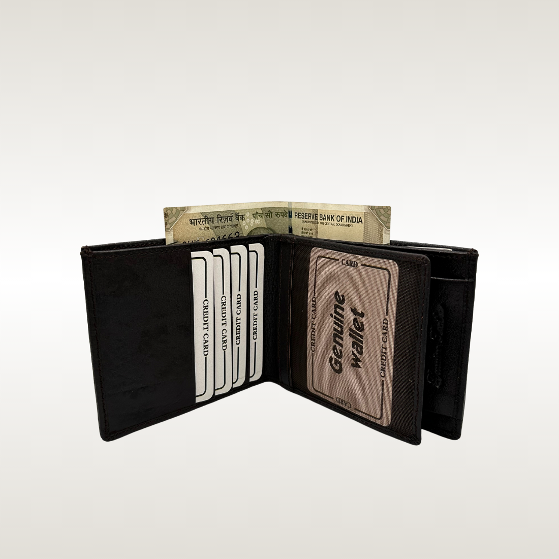 HawkBros Sophisticated Leather Wallet with 12 Card Slots