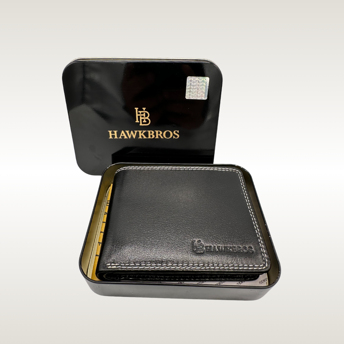 HawkBros Sophisticated Leather Wallet with Coin Pocket