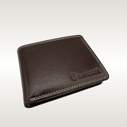 HawkBros Sophisticated Leather Wallet with Coin Pocket