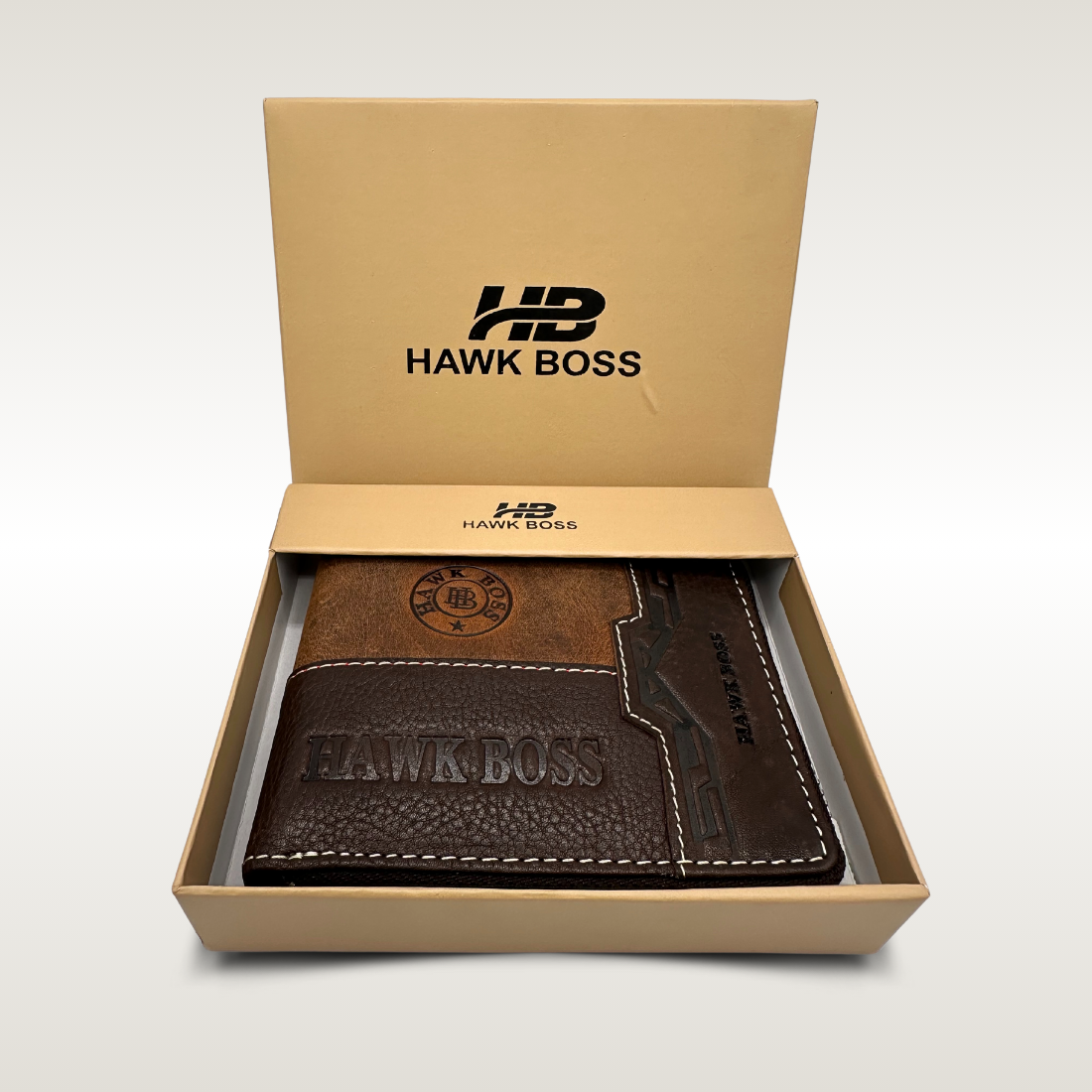 HAWKBROS PATTERN FULL ZIPPER LEATHER WALLET