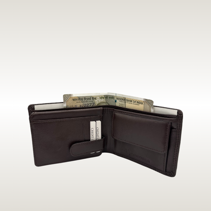 HawkBros Sophisticated Leather Wallet with Coin Pocket